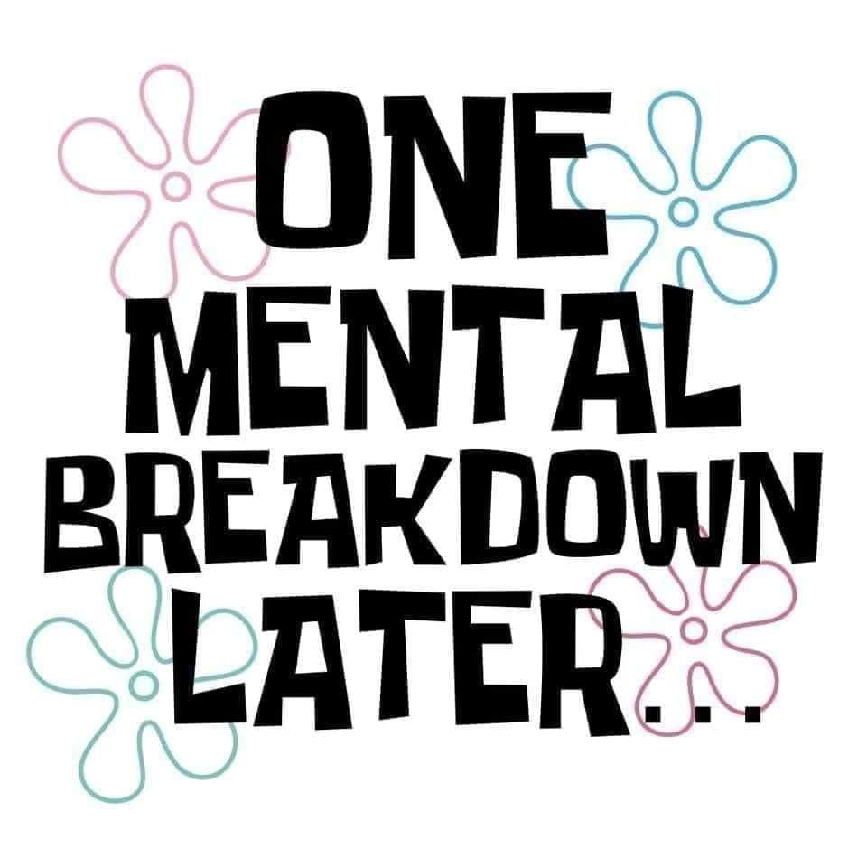 One mental breakdown later